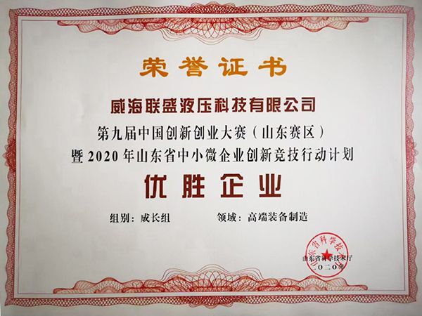 Winner of the 9th China Innovation and Entrepreneurship Competition